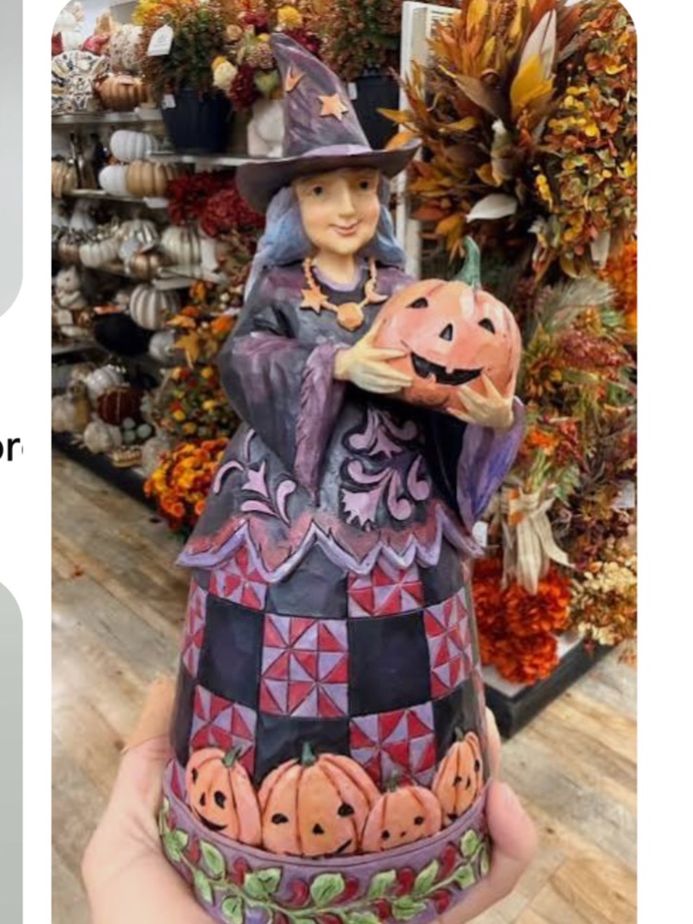 Jim Shore Heartwood Creek Halloween Witch with Pumpkin